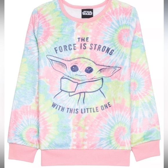 EVY OF CALIFORNIA Big Girls Force is Strong Sweatshirt, top, long sleeve Medium - Picture 3 of 4